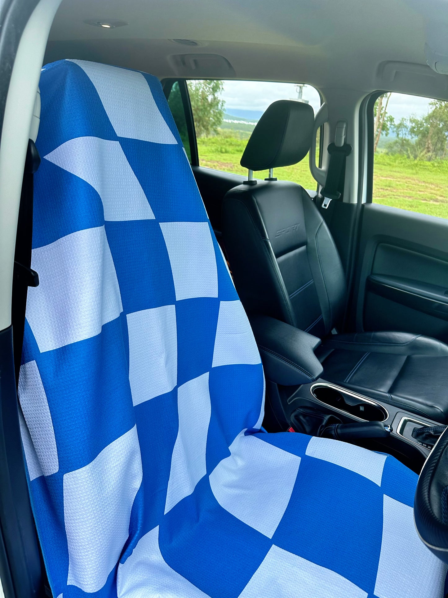 HOODED: CHECKERS BLUE