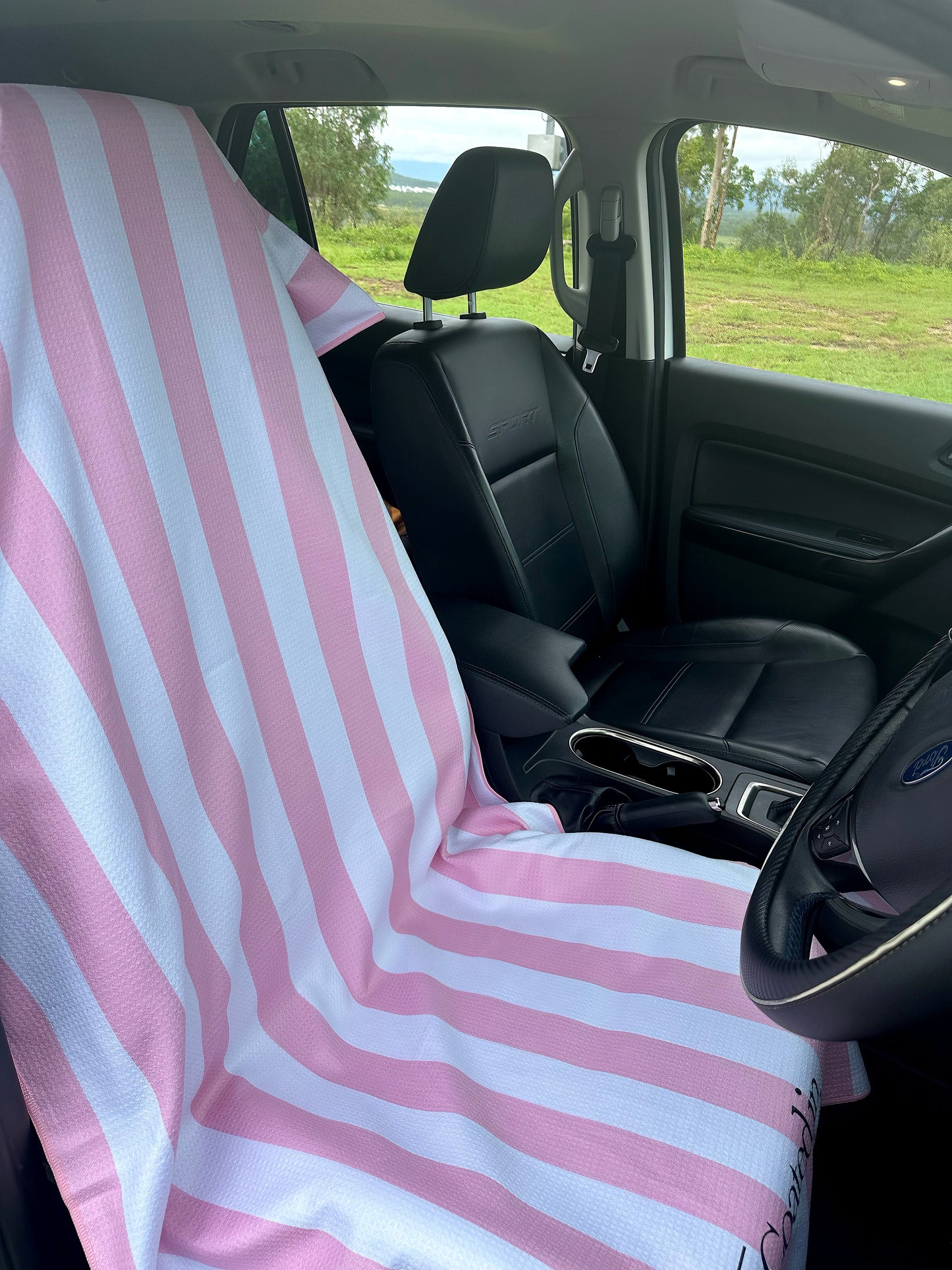 HOODED: PINK STRIPE