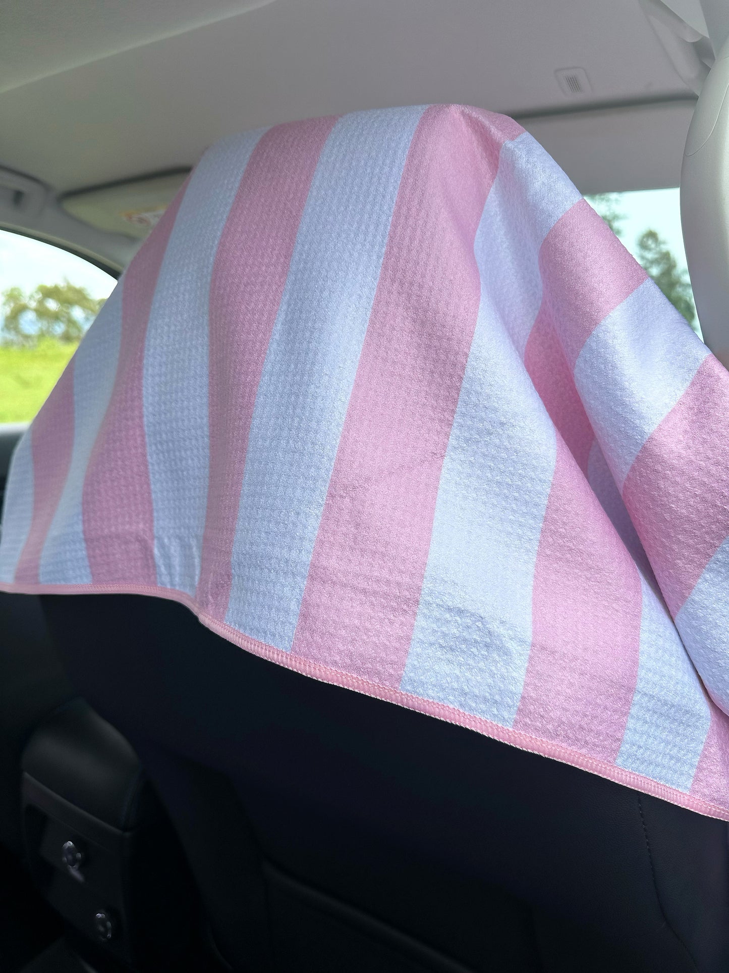 HOODED: PINK STRIPE