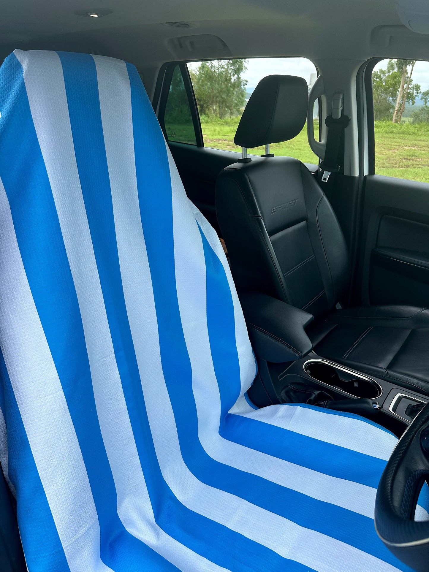 HOODED: BLUE STRIPE